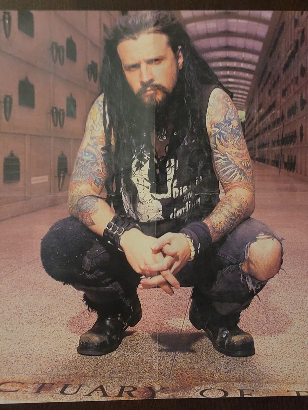 Vintage Rob Zombie Dual Sided Poster With KISS On The Reverse Side